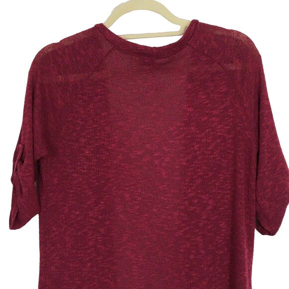 Urban Outfitters Short Sleeve Open Front Sweater Cardigan Roll Tab Sleeves Small - Picture 9 of 12